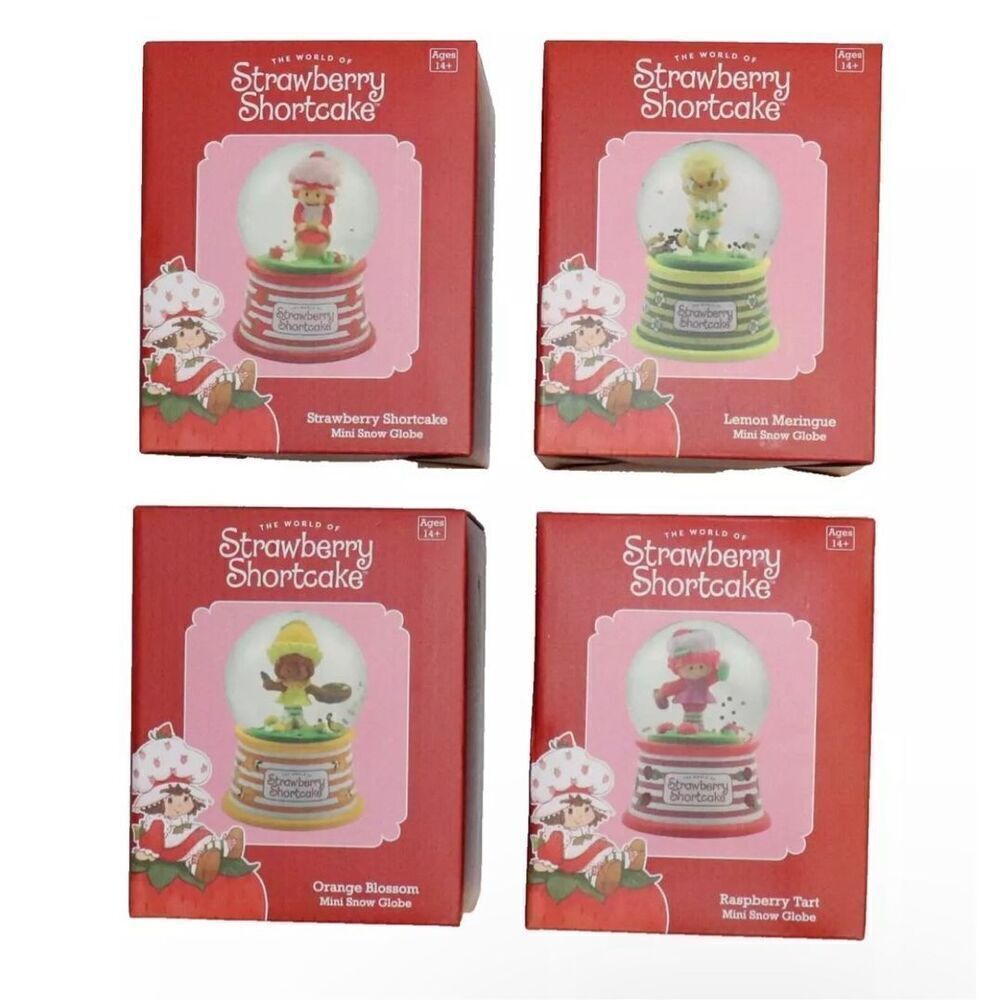 Strawberry Shortcake Snow Globe Lot - Set of 4 - 2024